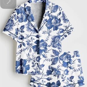 Roberta Roller Rabbit Blue and White Pajama Set. Small